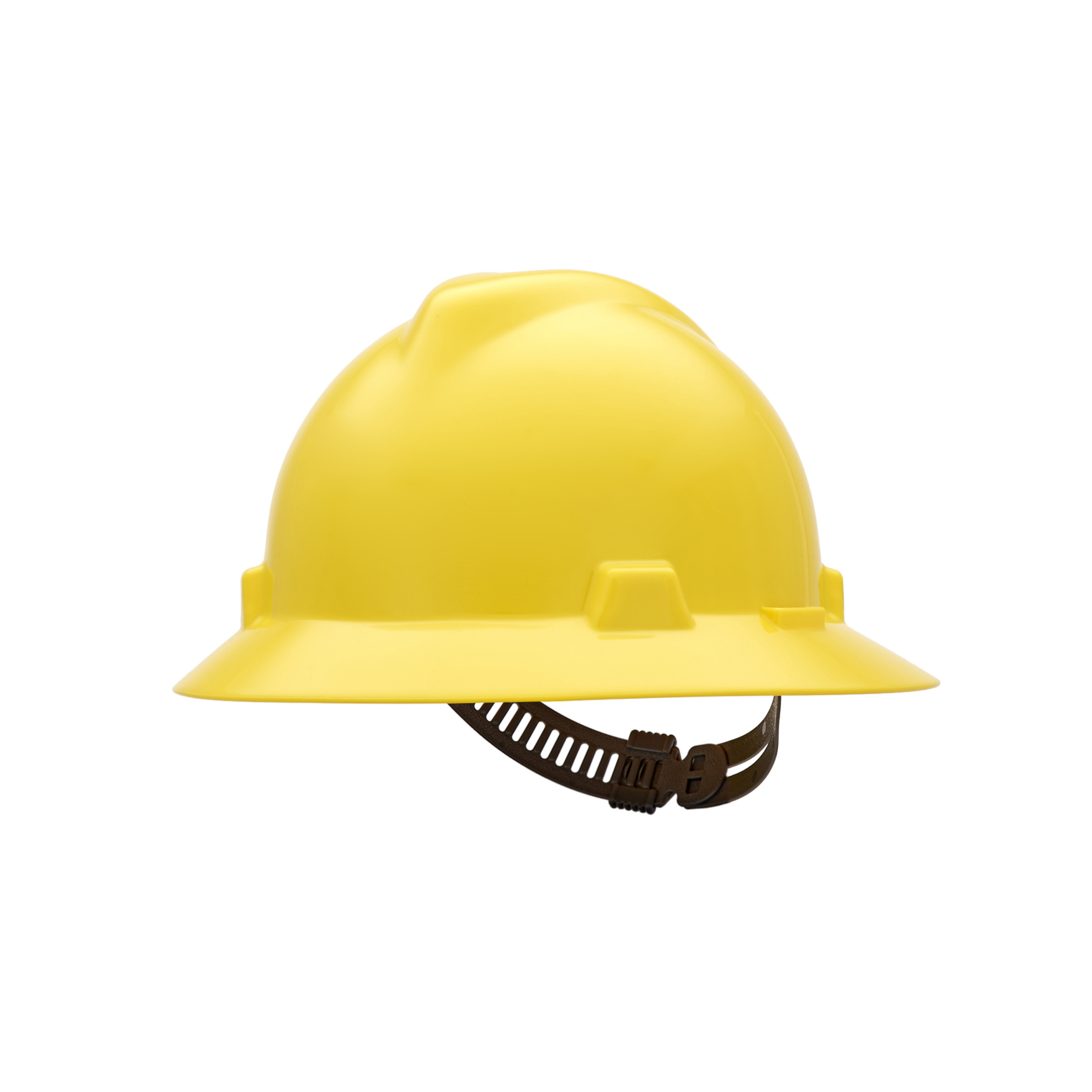 V-Gard Slotted Full-Brim Hat, Yellow, w/Staz-On Suspension